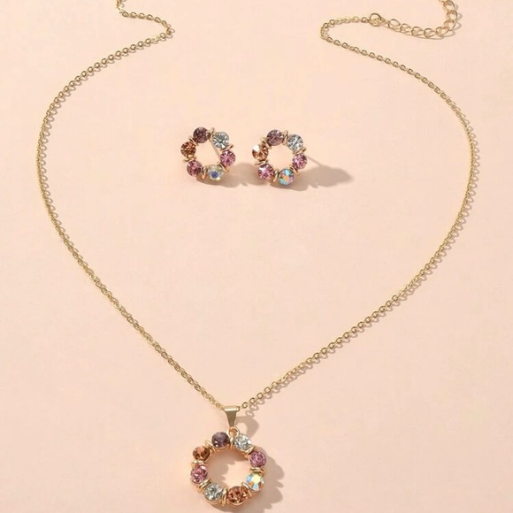 3 PCS Rhinestone Jewelry Set - Picture 4 of 4